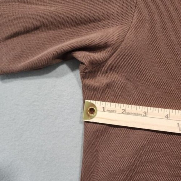 Tommy Bahama Polo Shirt Mens Large Brown Solid Short Sleeve - Picture 8 of 15